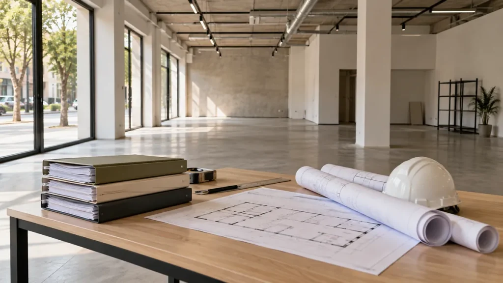 Licencia para abrir un gimnasio: plano de un local y documentación de trámites
