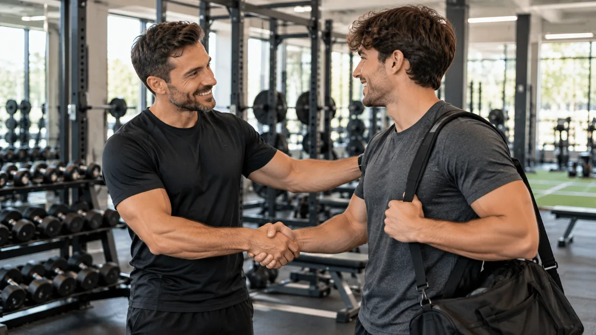 Entrenadores para un gimnasio: bienvenida de un nuevo entrenador al equipo